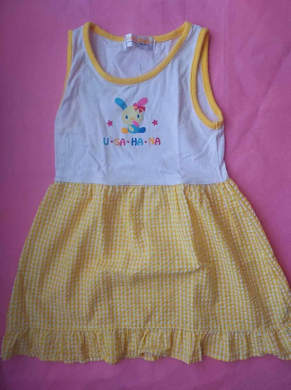 Sanrio Usahana yellow summer dress tank Sundress vintage